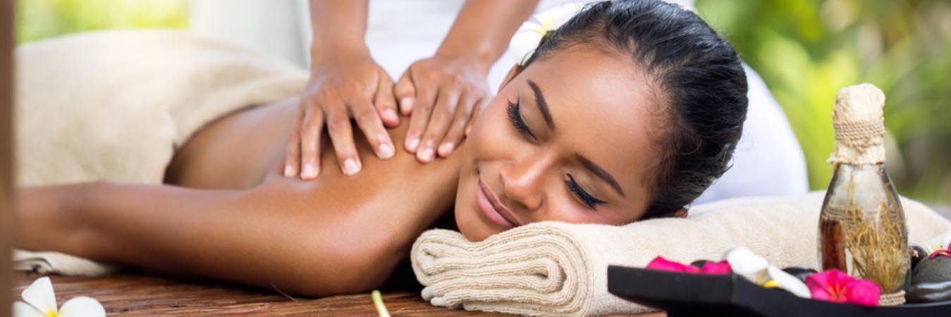 young lady getting a massage